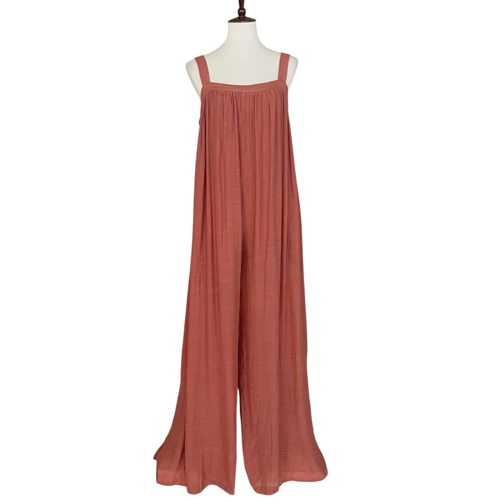 Dress Day Terracotta Wide Leg Sleeveless Jumpsuit Size Large NWT